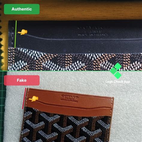 goyard credit card holder real or fake|how to authenticate goyard.